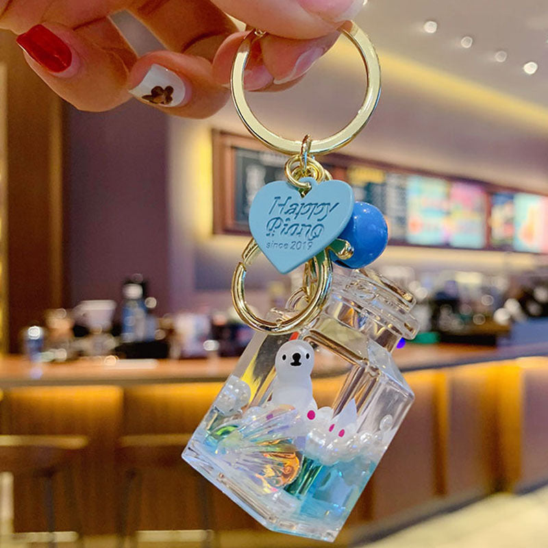 Wholesale Ocean Floating Baby Seal Acrylic Keychain